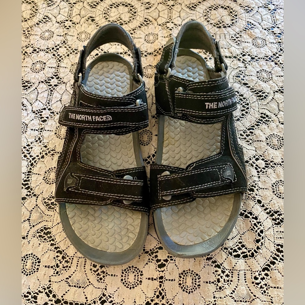 The North Face Black and Gray Sandals